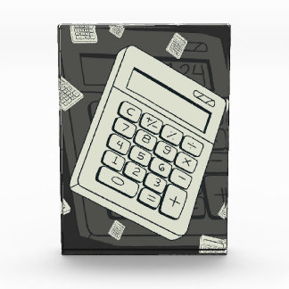 Minimalistischer Rechner und mathematische Mustera Fotoblock