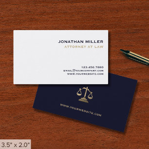 Minimalistischer Rechtsanwalt Visitenkarte
