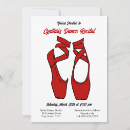 Minimalistischer Red Ballet Dance Einladung