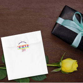 Minimalistischer Regenbogenstreifen Abschluss Runder Aufkleber