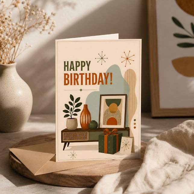 Minimalistischer Retro-Geburtstag Karte (Von Creator hochgeladen)
