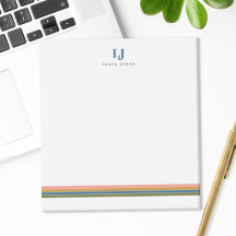 Minimalistischer Retro-Streifen-Monogramm