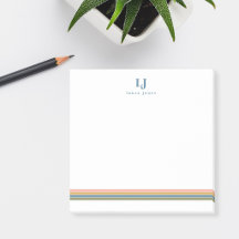 Minimalistischer Retro-Streifen Monogramm