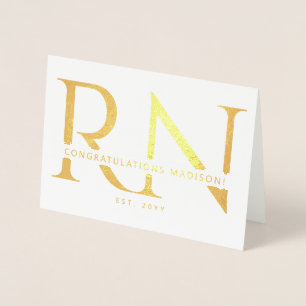 Minimalistischer RN-Registrierter Krankenschwester Folienkarte