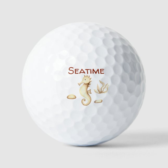 Minimalistischer romantischer Seatime Sommer Golfball (Vorderseite)