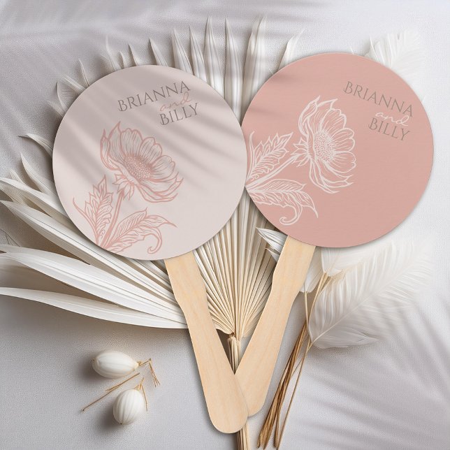 Minimalistischer rosa Blumenlüfter Fächer (Von Creator hochgeladen)