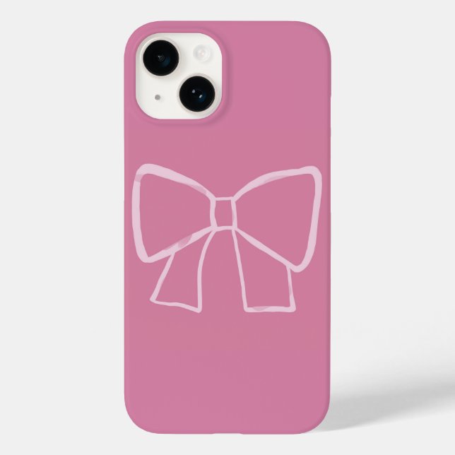 Minimalistischer rosa Bogen Case-Mate iPhone 14 Hülle (Rückseite)