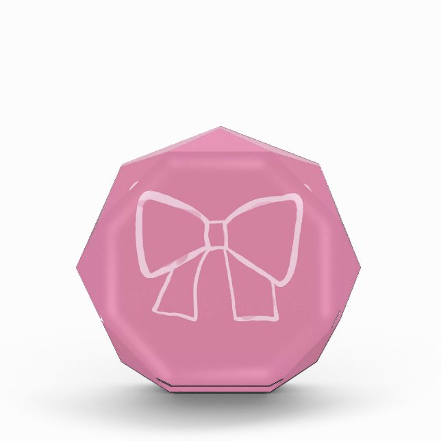 Minimalistischer rosa Bogen Fotoblock (Vorderseite)