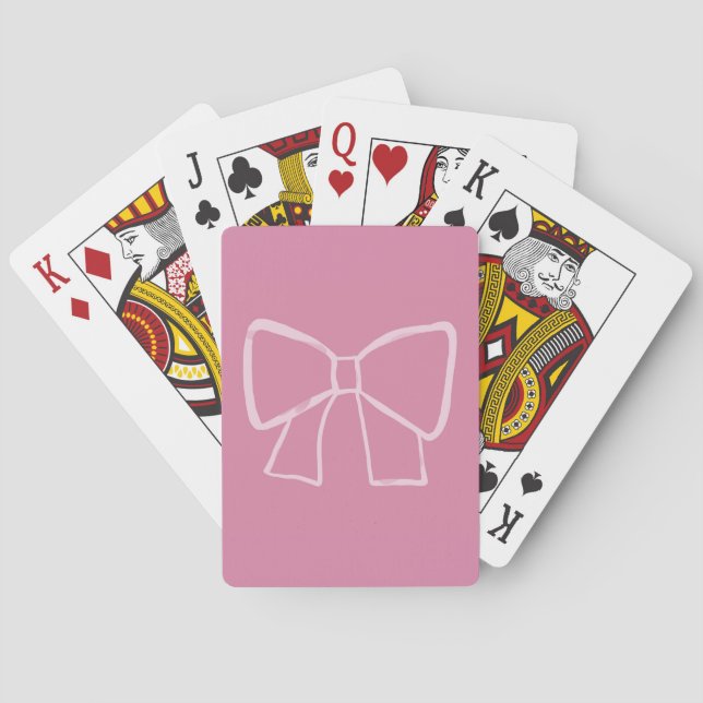 Minimalistischer rosa Bogen Spielkarten (Rückseite)