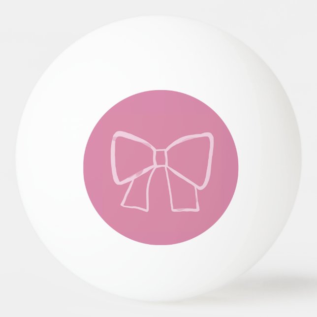 Minimalistischer rosa Bogen Tischtennisball (Vorderseite)