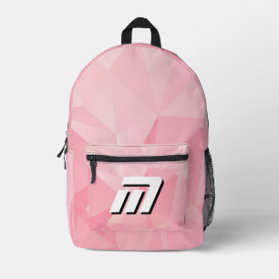 Minimalistischer rosa geometrischer Motivationsbeu Bedruckter Rucksack