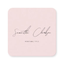 Minimalistischer Rosa handgeschriebener Script QR-
