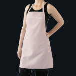 Minimalistischer Rosa Individuelle Name elegant Schürze<br><div class="desc">Pink-weiße Schürze für Name-Text monogramm minimalistisch elegante Rosa-Farbe anpassen Mit Namen,  Zitat,  Phrase oder Text Geeignet für Köche,  Koch,  Töpferwaren,  Keramiken,  Kunsthandwerk,  Arbeit,  Küche,  Backen,  Grillen,  Grill,  sowie Geschäfte und Geschäfte etc.</div>