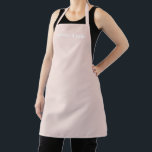 Minimalistischer Rosa Individuelle Name elegant Schürze<br><div class="desc">Pink-weiße Schürze für Name-Text monogramm minimalistisch elegante Rosa-Farbe anpassen Mit Namen,  Zitat,  Phrase oder Text Geeignet für Köche,  Koch,  Töpferwaren,  Keramiken,  Kunsthandwerk,  Arbeit,  Küche,  Backen,  Grillen,  Grill,  sowie Geschäfte und Geschäfte etc.</div>
