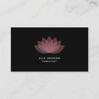 Minimalistischer Rosa-Lotus Visitenkarte