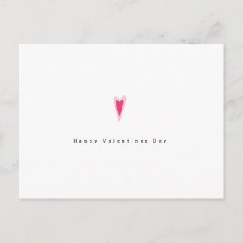Minimalistischer rosa Roter Ditsy Valentinins Herz Postkarte