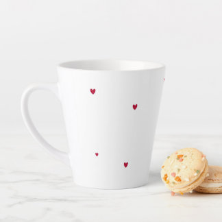 Minimalistischer roter Herzschlag Milchtasse