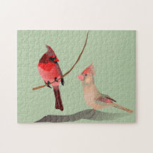 Minimalistischer Roter Kardinal Weibliche Wintervo