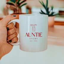 Minimalistischer roter Schleife Tante Gründungsdat