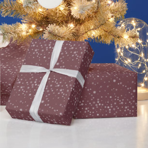 Minimalistischer Roter Schneeflocken Geschenkpapier