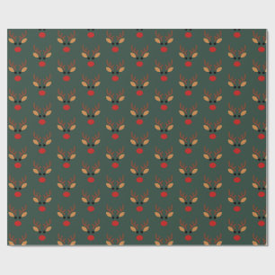 Minimalistischer Rudolph-Rentier Geschenkpapier