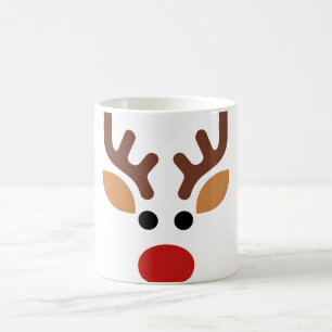 Minimalistischer Rudolph-Rentier Kaffeetasse