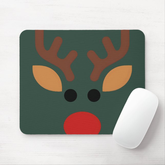 Minimalistischer Rudolph-Rentier Mousepad (Mit Mouse)