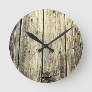 Minimalistischer Rustikaler Wetterlook aus altem S Runde Wanduhr