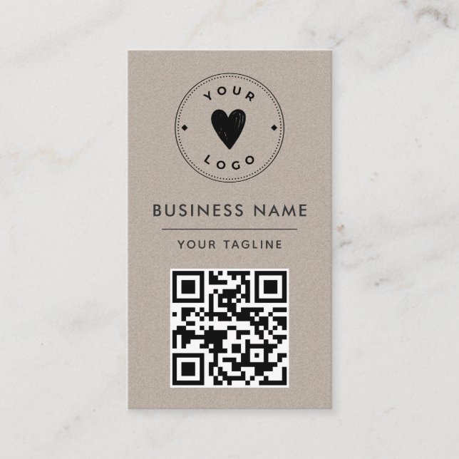 Minimalistischer Rusty Kraft Fügen Sie Ihren eigen Visitenkarte (Vorderseite)