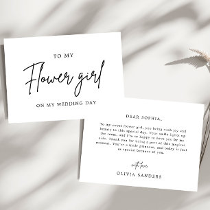 Minimalistischer Schick für meine Blumenmädchen-Ho Dankeskarte