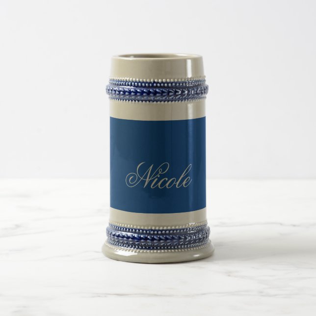 Minimalistischer Schlichter handgeschriebener Eige Bierglas (Mittel)