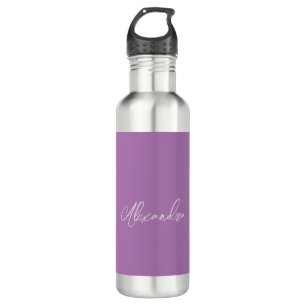 Minimalistischer Schlichter handgeschriebener Name Edelstahlflasche