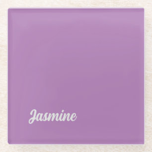 Minimalistischer Schlichter handgeschriebener Name Glasuntersetzer