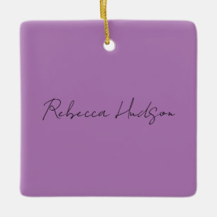 Minimalistischer Schlichter handgeschriebener Name Keramikornament