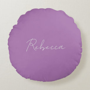 Minimalistischer Schlichter handgeschriebener Name Rundes Kissen