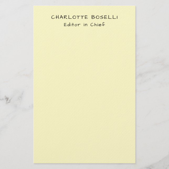 Minimalistischer schlichter klassischer profession briefpapier (Vorderseite)