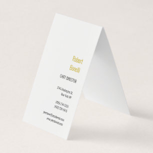 Minimalistischer Schlichter moderner Goldfarbname Visitenkarten