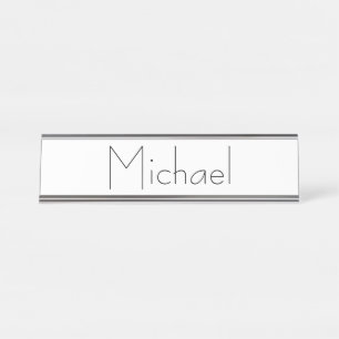 Minimalistischer Schlichter Name Schreibtischnamensplakette
