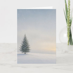 Minimalistischer Schneefall Frieden • Ruhiger Wint Karte