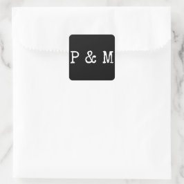 Minimalistischer Schriftart für Schwarzweiß-Schrei Quadratischer Aufkleber