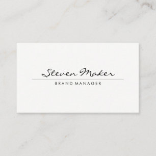 Minimalistischer Schriftart Visitenkarte