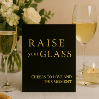 Minimalistischer Schwarz-Gold-Hochzeitsnadel-Bar Folien Feiertagskarte