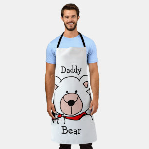 Minimalistischer Schwarz-Weiß-Daddy Schürze