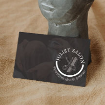 Minimalistischer Schwarz-Weiß-Friseur Monochrom