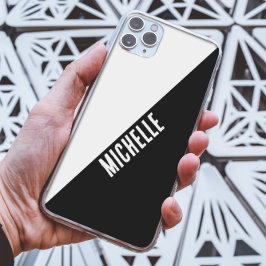 Minimalistischer Schwarz-Weiß-Geometrischer Benutz Case-Mate iPhone Hülle