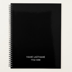 Minimalistischer Schwarz-weißer individuelle Name Planer