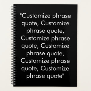 Minimalistischer Schwarz-weißer Text - modern Planer