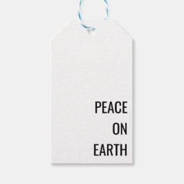 Minimalistischer Schwarz-weißer Weihnachtsgeschenk Geschenkanhänger