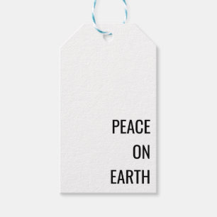Minimalistischer Schwarz-weißer Weihnachtsgeschenk Geschenkanhänger