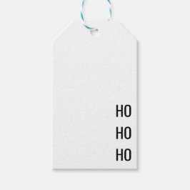 Minimalistischer Schwarz-weißer Weihnachtsgeschenk Geschenkanhänger
